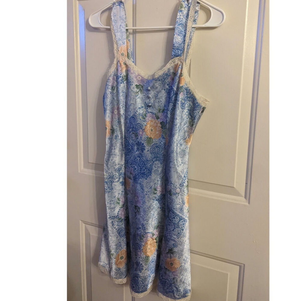 Vintage Delicates Babydoll Y2K 90s Nightgown Negligee Floral Cottagecore Medium